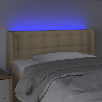 vidaXL LED Kopfteil Creme 103x16x78/88 cm Stoff