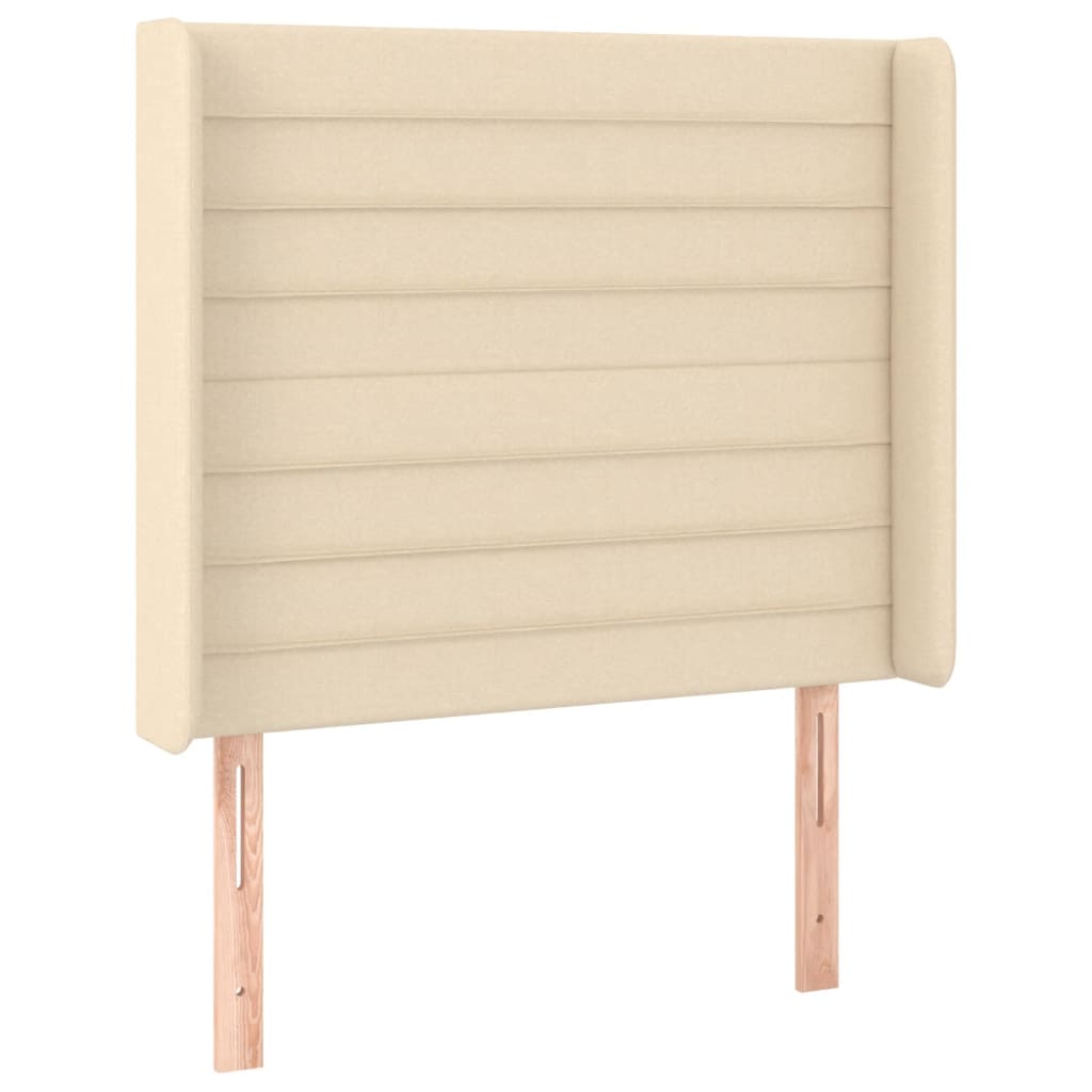 vidaXL LED Kopfteil Creme 103x16x118/128 cm Stoff