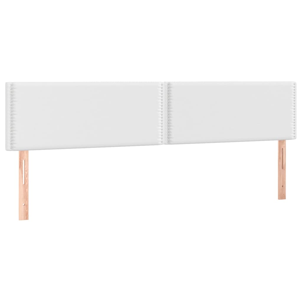vidaXL Boxspringbett mit Matratze & LED Weiß 180x200 cm Kunstleder