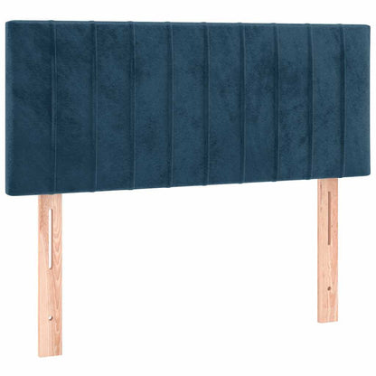 vidaXL Boxspringbett mit Matratze & LED Dunkelblau 80x200 cm Samt