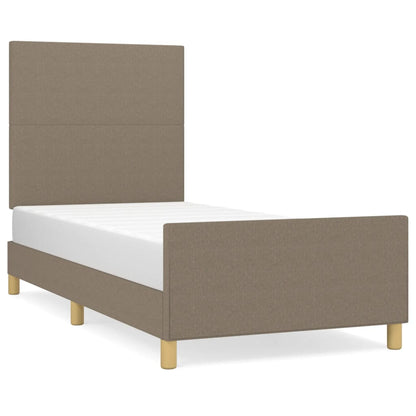 vidaXL Cadre de lit sans matelas Taupe 100x200 cm Tissu