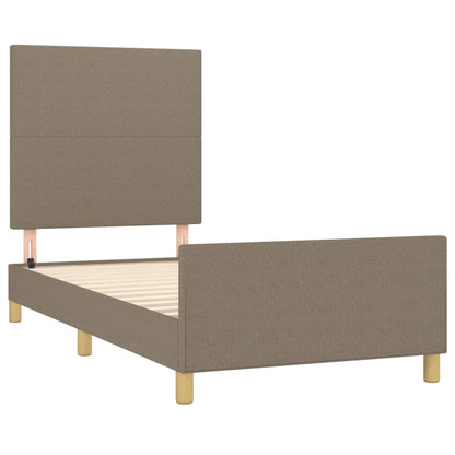 vidaXL Cadre de lit sans matelas Taupe 100x200 cm Tissu