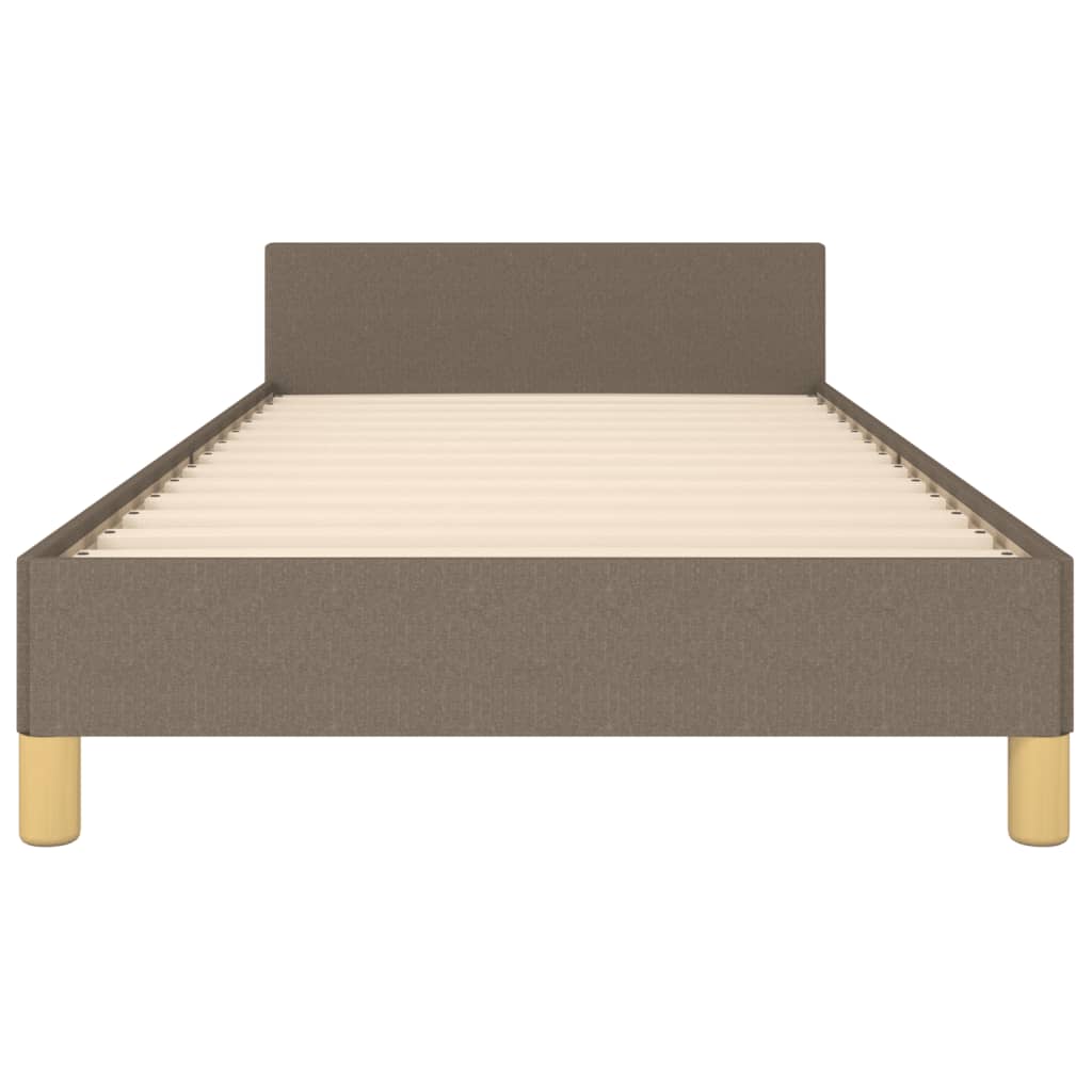 vidaXL Bettgestell ohne Matratze Taupe 100x200 cm Stoff