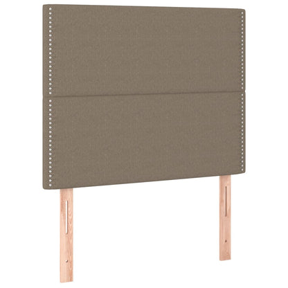 vidaXL Bettgestell ohne Matratze Taupe 100x200 cm Stoff