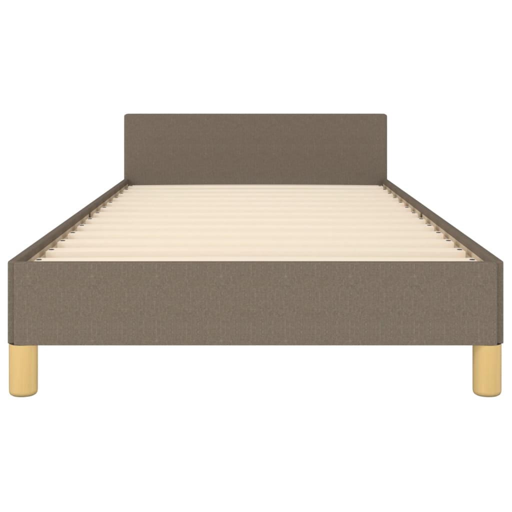 vidaXL Bettgestell ohne Matratze Taupe 100x200 cm Stoff