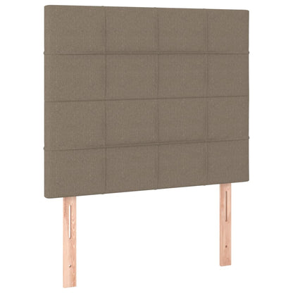 vidaXL Bettgestell ohne Matratze Taupe 100x200 cm Stoff