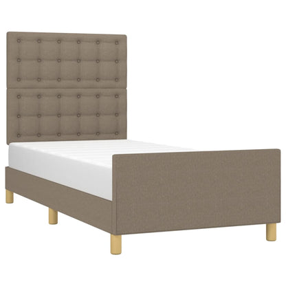 vidaXL Cadre de lit sans matelas Taupe 100x200 cm Tissu