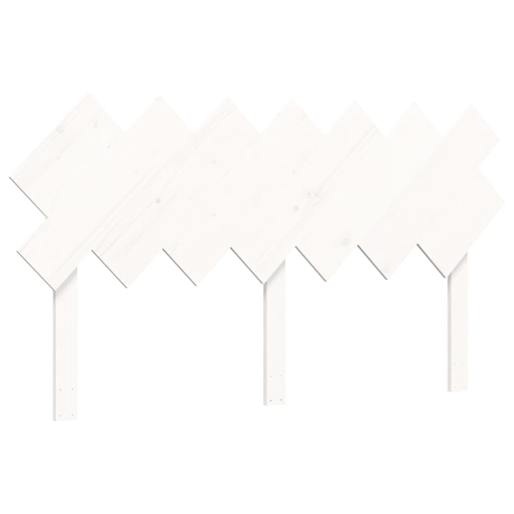 Seniorenbett mit Kopfteil 140x190 cm Weiß Massivholz