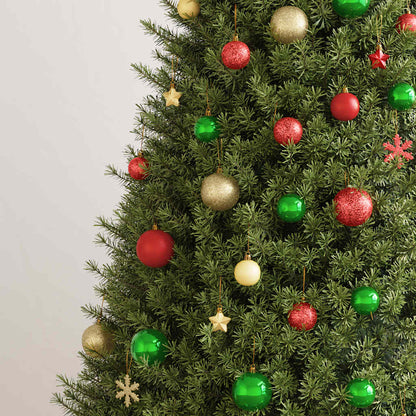 112-tlg. Weihnachtskugel-Set Rot Grün Golden Polystyrol