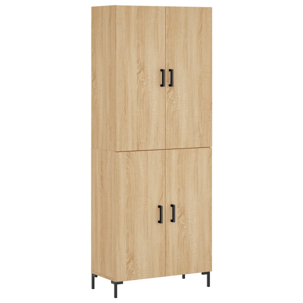Highboard Sonoma-Eiche 69,5x34x180 cm Holzwerkstoff