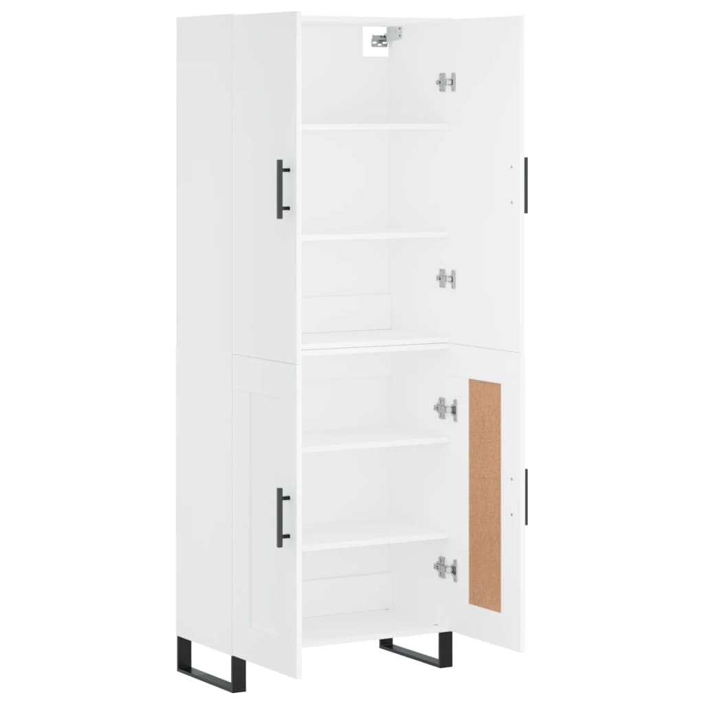 vidaXL Buffet haut blanc 69,5x34x180 cm Aggloméré