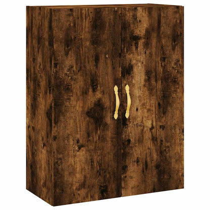 vidaXL Bahut chêne fumé 69,5x34x180 cm Bois d'ingénierie