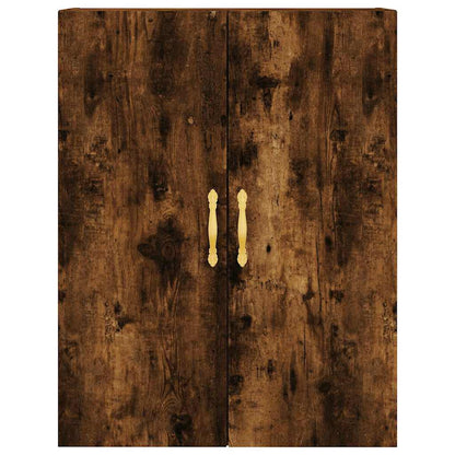 vidaXL Bahut chêne fumé 69,5x34x180 cm Bois d'ingénierie