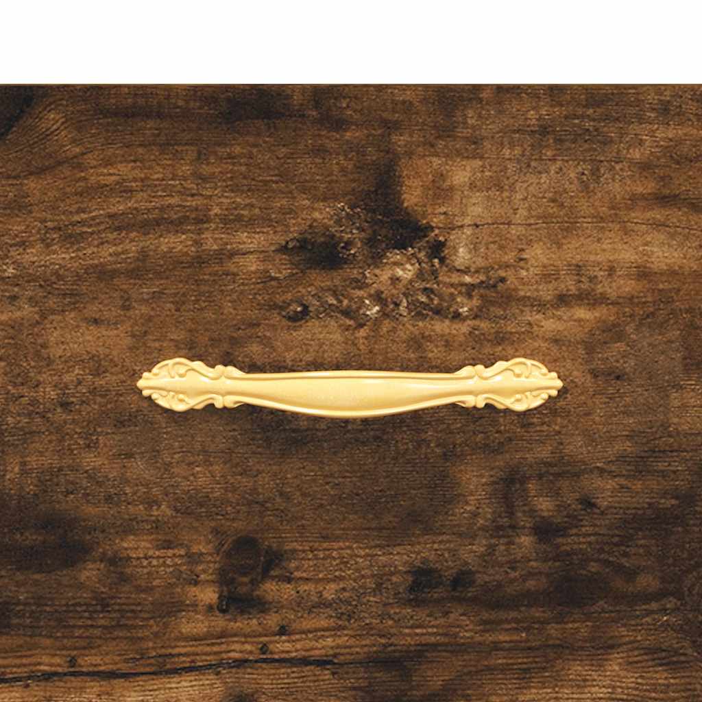 vidaXL Bahut chêne fumé 69,5x34x180 cm Bois d'ingénierie