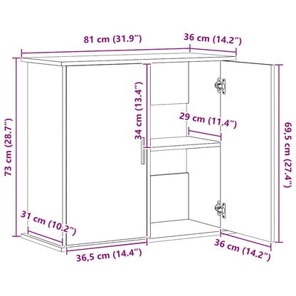 Aquariumständer Sonoma-Eiche 81 x 36 x 73 cm Holzwerkstoff