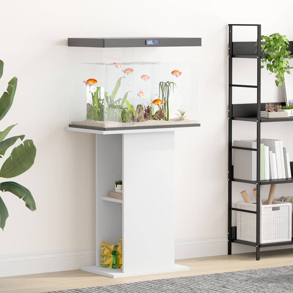 Aquariumständer Weiß 60,5x36x72,5 cm Holzwerkstoff