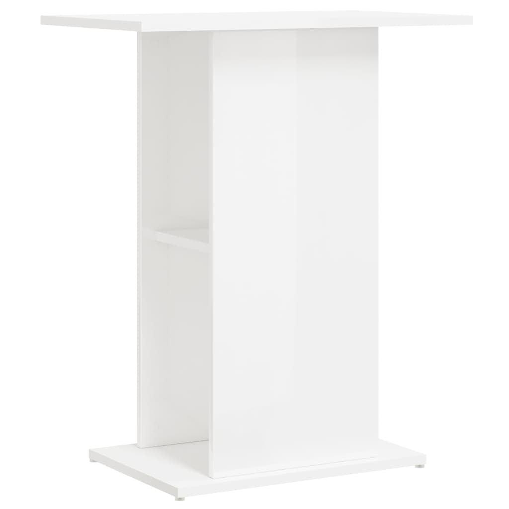 vidaXL Aquariumständer Hochglanz-Weiß 60,5x36x72,5 cm Holzwerkstoff