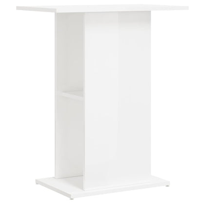 vidaXL Aquariumständer Hochglanz-Weiß 60,5x36x72,5 cm Holzwerkstoff