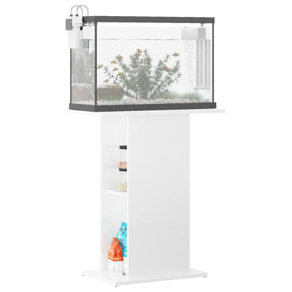 vidaXL Aquariumständer Hochglanz-Weiß 60,5x36x72,5 cm Holzwerkstoff
