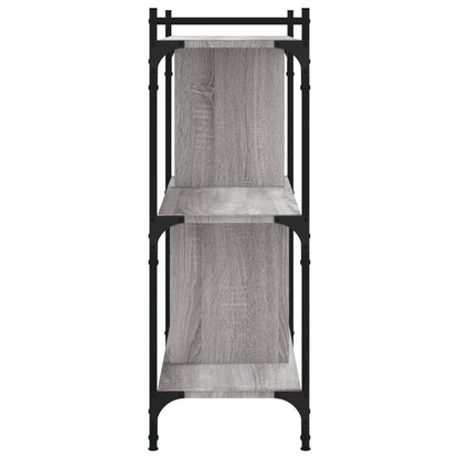 vidaXL Bücherregal 3 Böden Grau Sonoma 76x32x88 cm Holzwerkstoff
