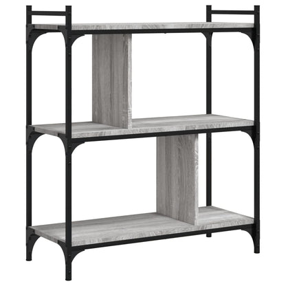 vidaXL Bücherregal 3 Böden Grau Sonoma 76x32x88 cm Holzwerkstoff