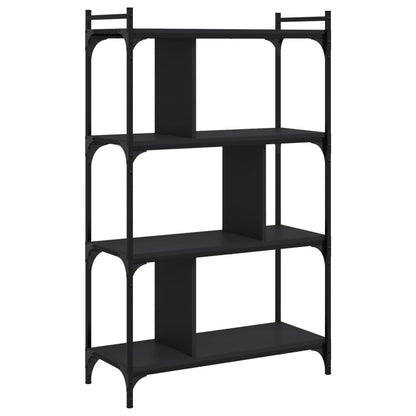 vidaXL Bücherregal 4 Böden Schwarz 76x32x123 cm Holzwerkstoff
