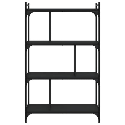 vidaXL Bücherregal 4 Böden Schwarz 76x32x123 cm Holzwerkstoff
