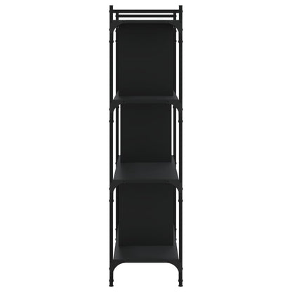 vidaXL Bücherregal 4 Böden Schwarz 76x32x123 cm Holzwerkstoff