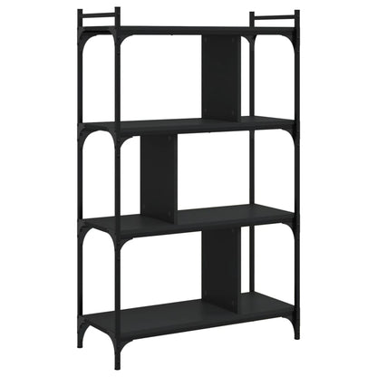 vidaXL Bücherregal 4 Böden Schwarz 76x32x123 cm Holzwerkstoff