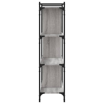 vidaXL Bücherregal 4 Böden Grau Sonoma 76x32x123 cm Holzwerkstoff