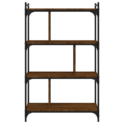 vidaXL Bücherregal 4 Böden Braun Eiche-Optik 76x32x123cm Holzwerkstoff