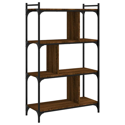 vidaXL Bücherregal 4 Böden Braun Eiche-Optik 76x32x123cm Holzwerkstoff