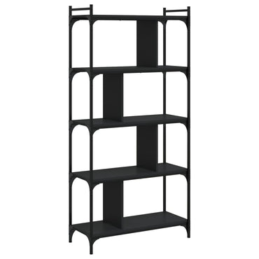 vidaXL Bücherregal 5 Böden Schwarz 76x32x158 cm Holzwerkstoff