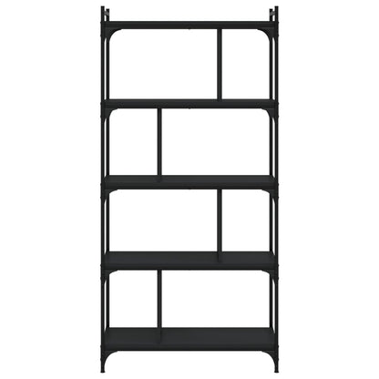 vidaXL Bücherregal 5 Böden Schwarz 76x32x158 cm Holzwerkstoff