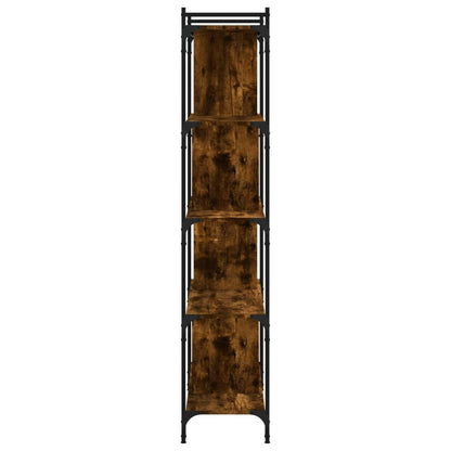 vidaXL Bücherregal 5 Böden Räuchereiche 76x32x158 cm Holzwerkstoff