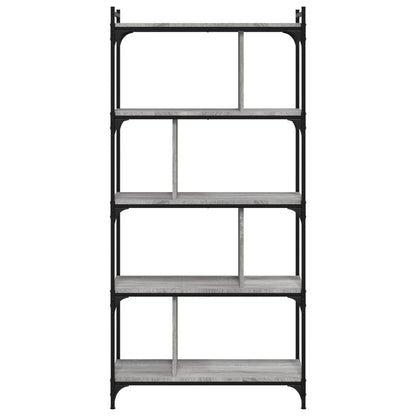vidaXL Bücherregal 5 Böden Grau Sonoma 76x32x158 cm Holzwerkstoff