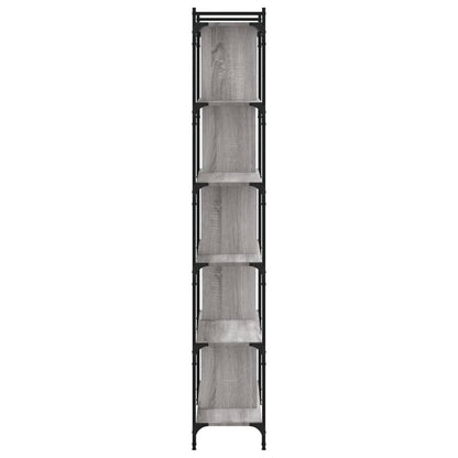 vidaXL Bücherregal 6 Böden Grau Sonoma 76x32x192 cm Holzwerkstoff