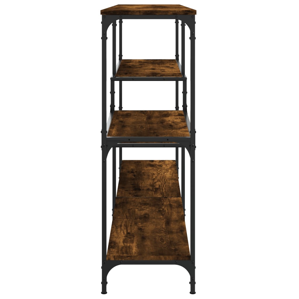 vidaXL Console chêne fumé 160x32x95 cm en bois d'ingénierie