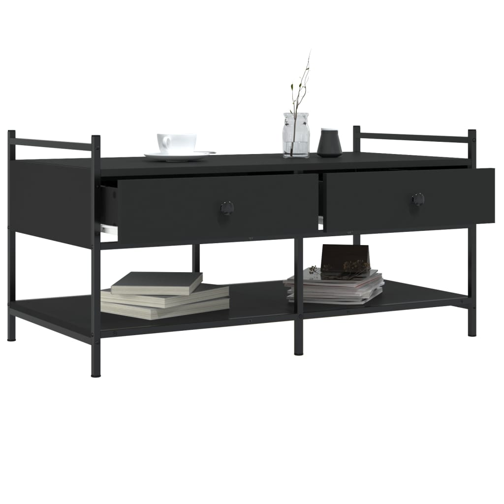 vidaXL Couchtisch Schwarz 99x50x50 cm Holzwerkstoff