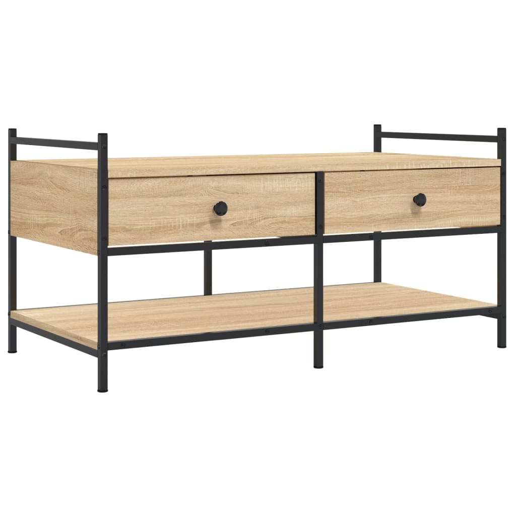 vidaXL Couchtisch Sonoma-Eiche 99x50x50 cm Holzwerkstoff