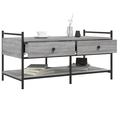 vidaXL Couchtisch Grau Sonoma 99x50x50 cm Holzwerkstoff