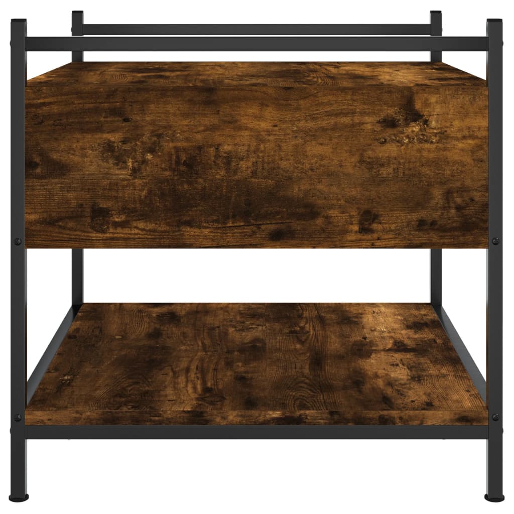 vidaXL Couchtisch Räuchereiche 50x50x50 cm Holzwerkstoff