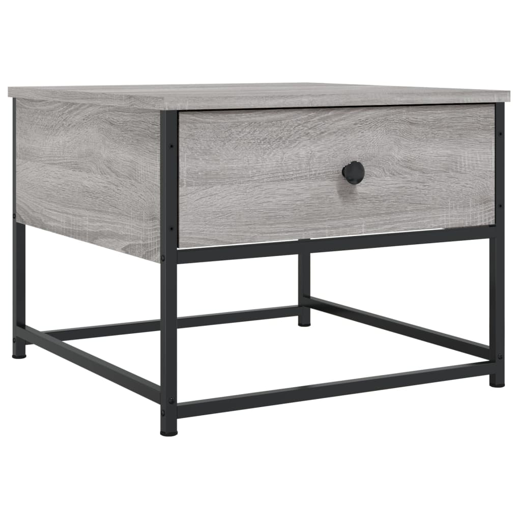 vidaXL Couchtisch Grau Sonoma 51x51x40 cm Holzwerkstoff