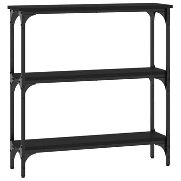vidaXL Table console Noir 75x22,5x75 cm Bois d'ingénierie