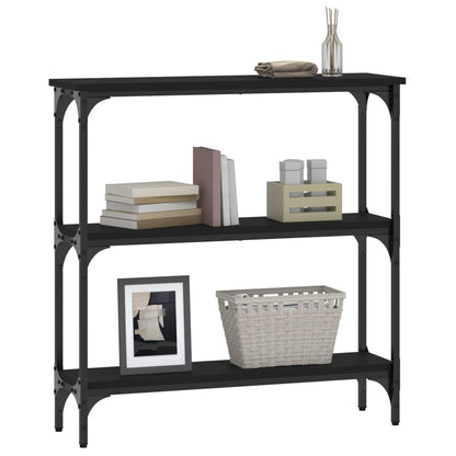 vidaXL Table console Noir 75x22,5x75 cm Bois d'ingénierie