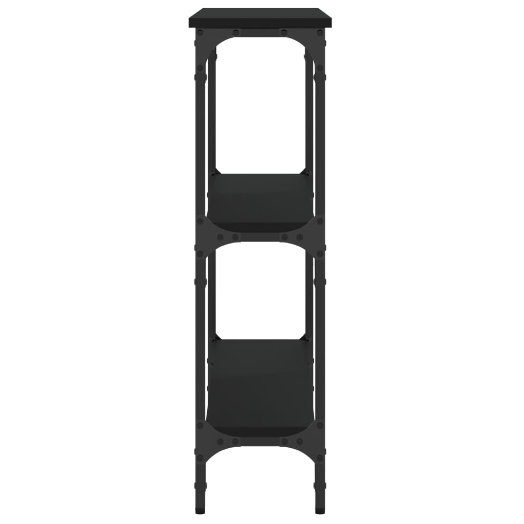 vidaXL Table console Noir 75x22,5x75 cm Bois d'ingénierie
