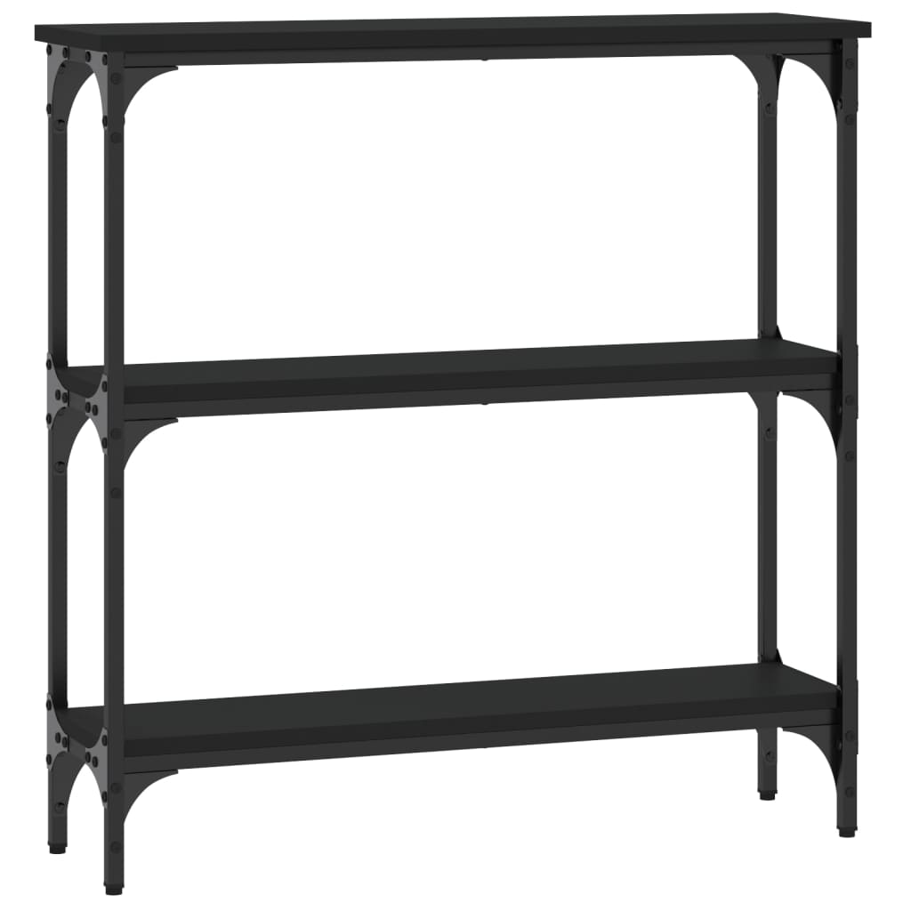 vidaXL Table console Noir 75x22,5x75 cm Bois d'ingénierie