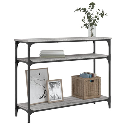 vidaXL Console de table grise Sonoma 100x29x75 cm en bois d'ingénierie