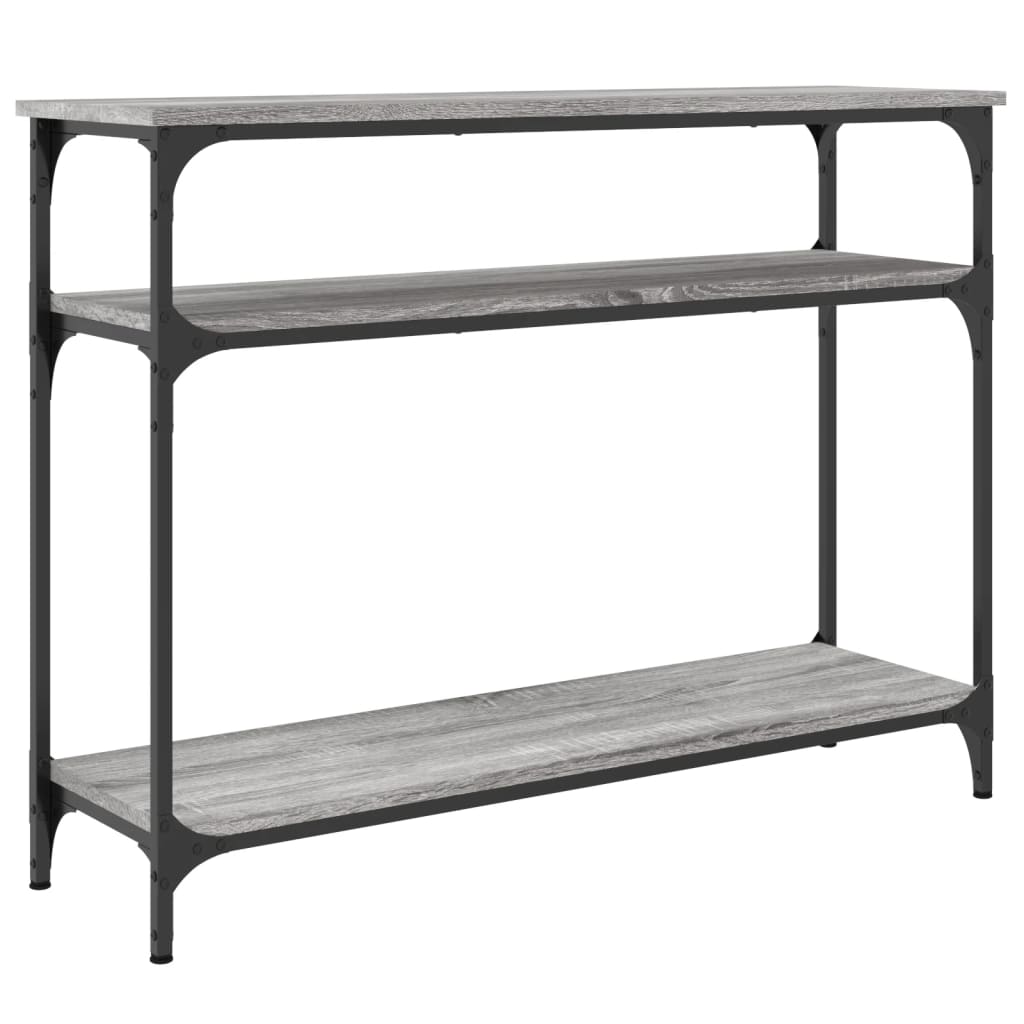 vidaXL Console de table grise Sonoma 100x29x75 cm en bois d'ingénierie