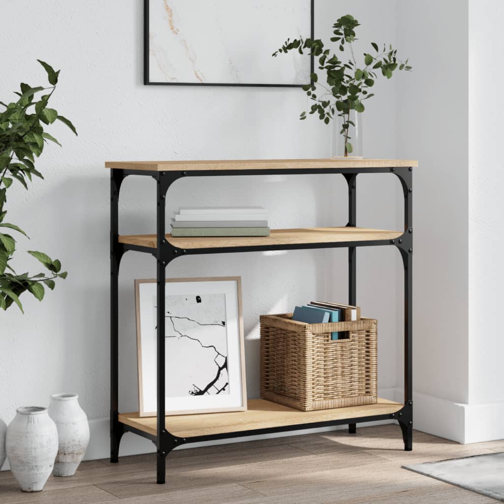 vidaXL Konsolentisch Sonoma-Eiche 75x29x75 cm Holzwerkstoff